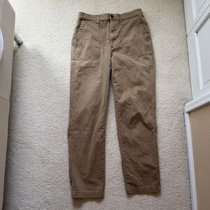 Madewell The Perfect Vintage Straight Workwear Pant in Tan Khaki | Size: 28 Tall